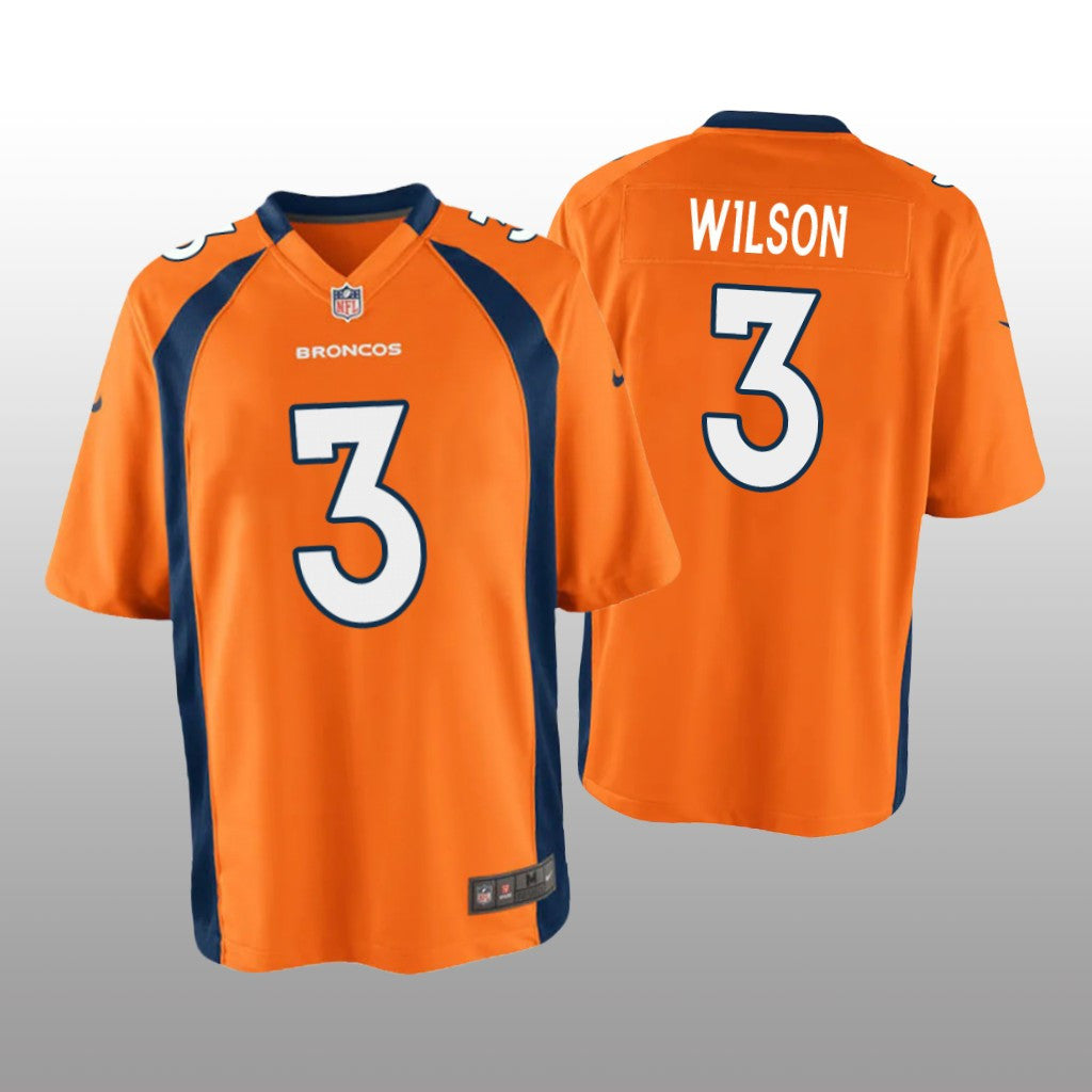 Denver Broncos Russell Wilson Orange Jersey Game Youth