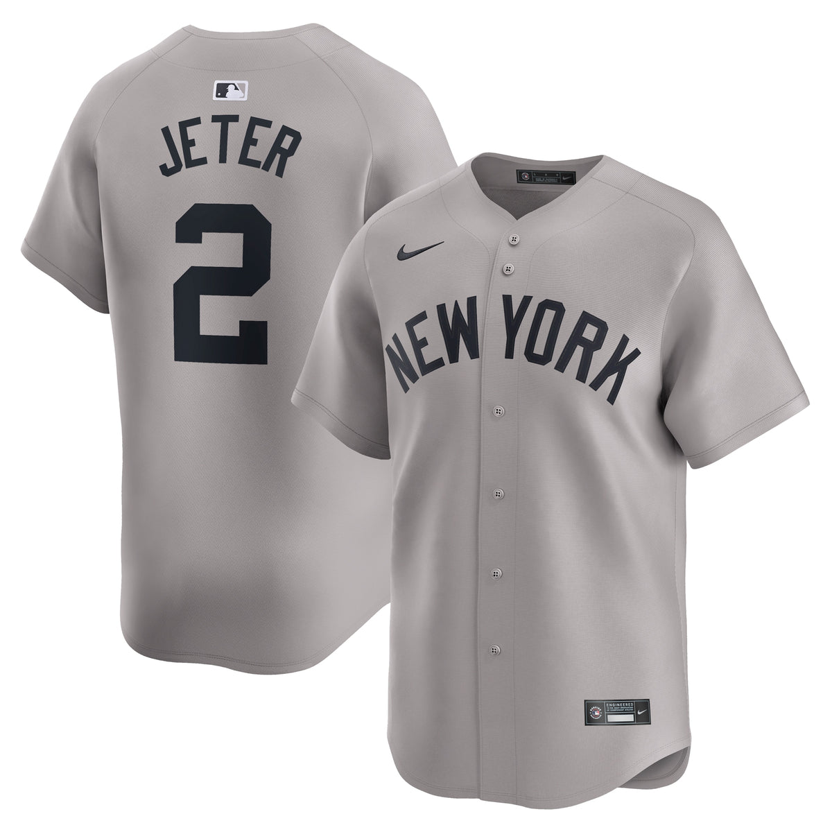 Derek Jeter New York Yankees Nike Away Limited Player Jersey Gray