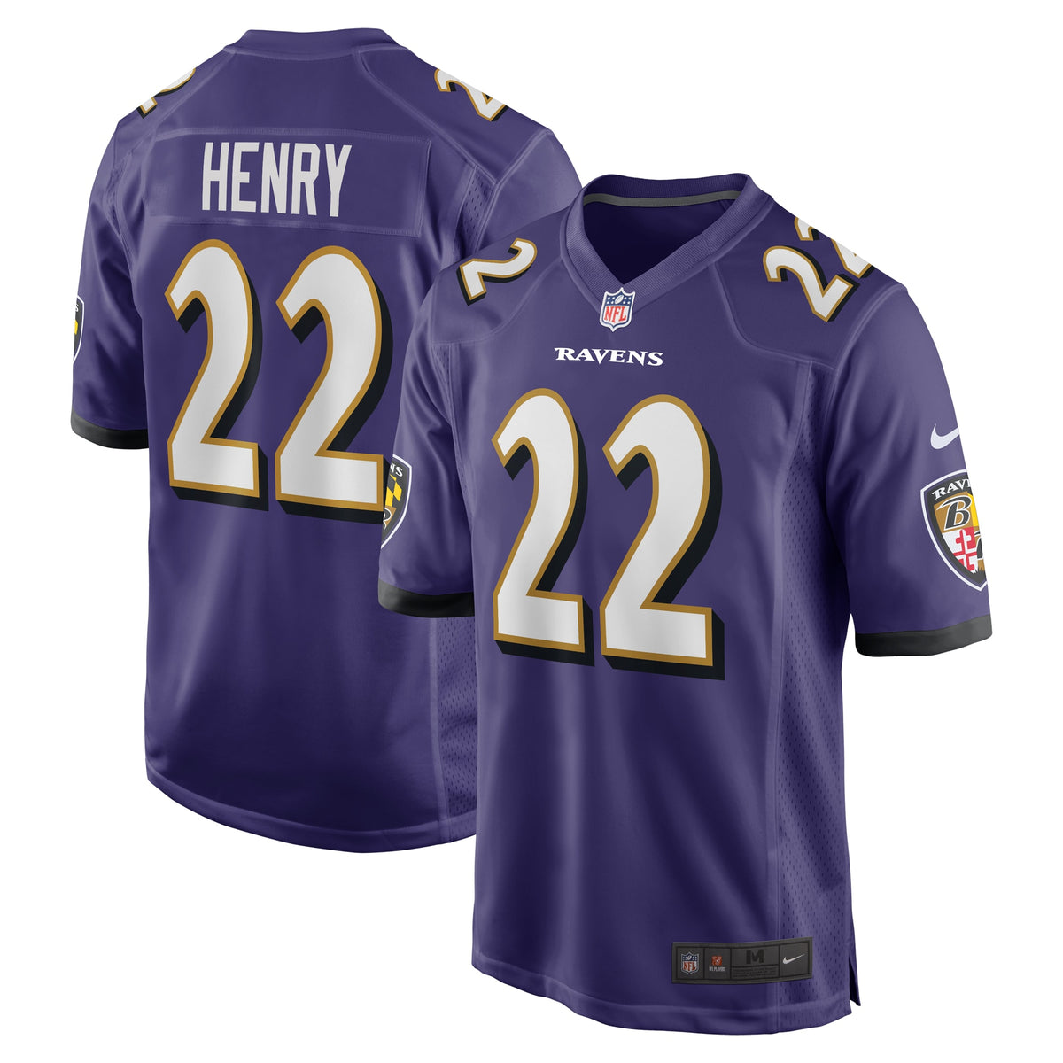 Derrick Henry Baltimore Ravens Nike Game Player Jersey Purple