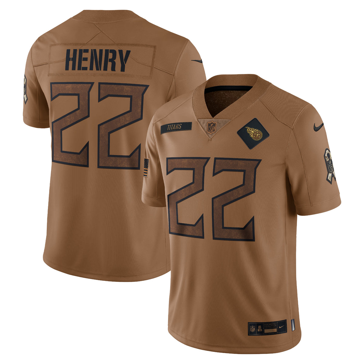 Derrick Henry Tennessee Titans Nike Women's 2023 Salute To Service Limited Jersey Brown