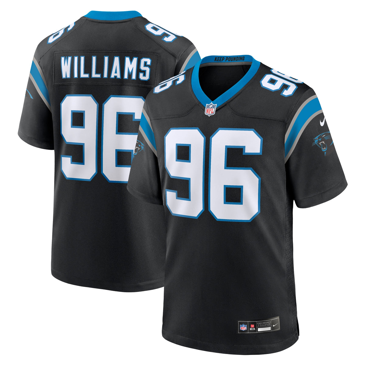 DeShawn Williams Carolina Panthers Nike Game Player Jersey Black