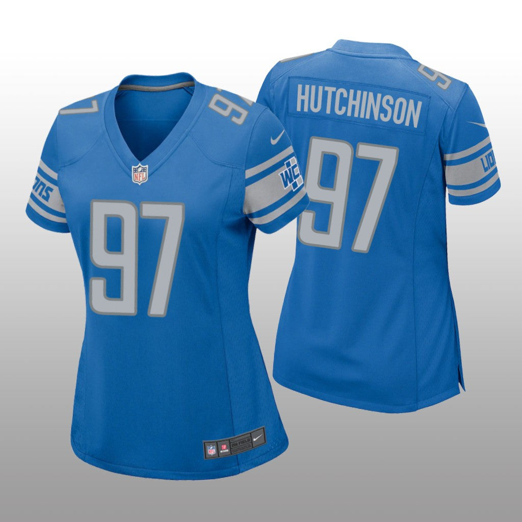 Detroit Lions Aidan Hutchinson Blue Jersey Game Women's
