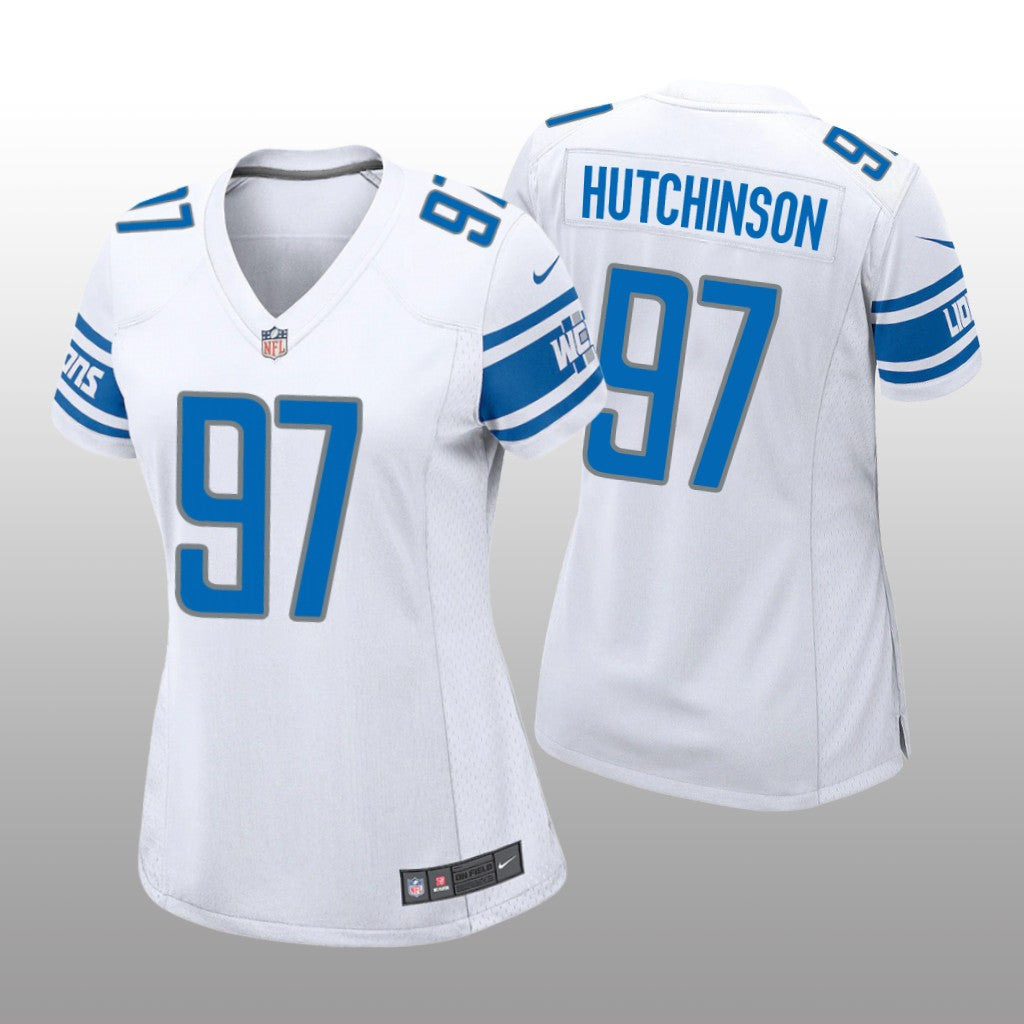 Detroit Lions Aidan Hutchinson White Jersey Game Women's