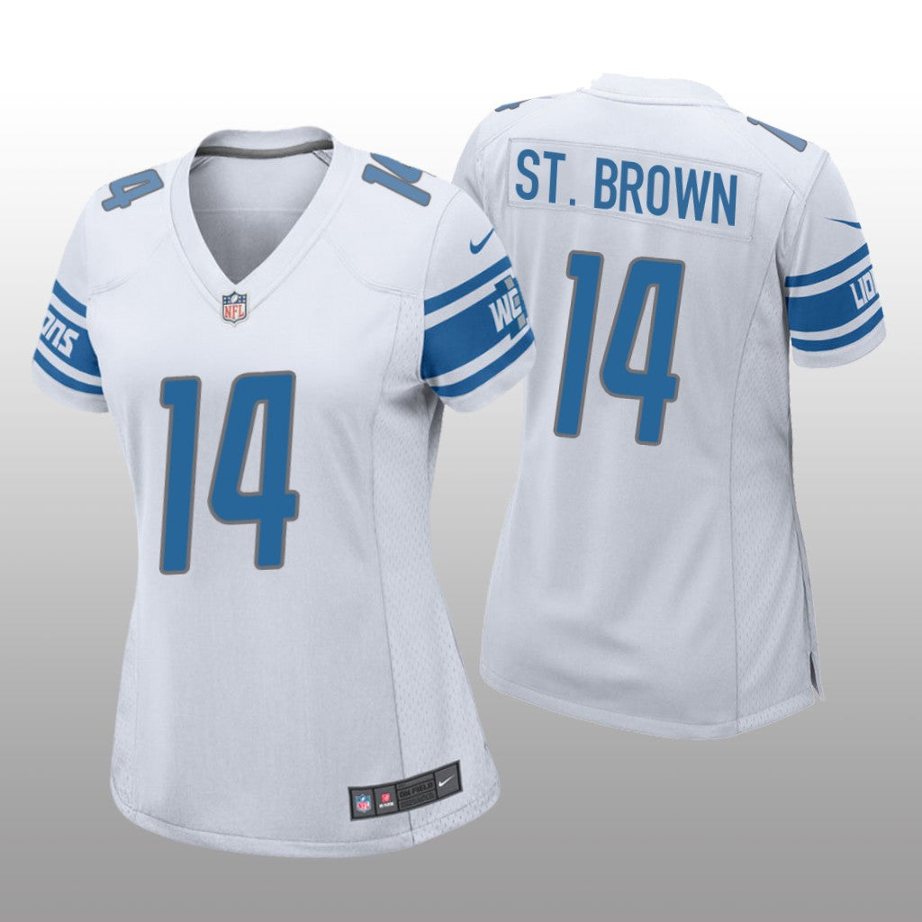 Detroit Lions Amon-Ra St. Brown White Jersey Game Women's