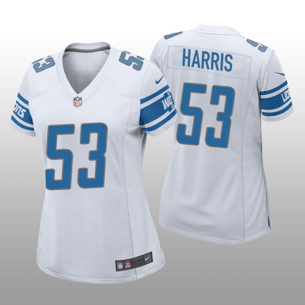 Detroit Lions Charles Harris White Jersey Game Women's