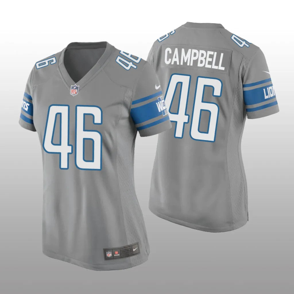 Detroit Lions Jack Campbell Silver Jersey Game Women's
