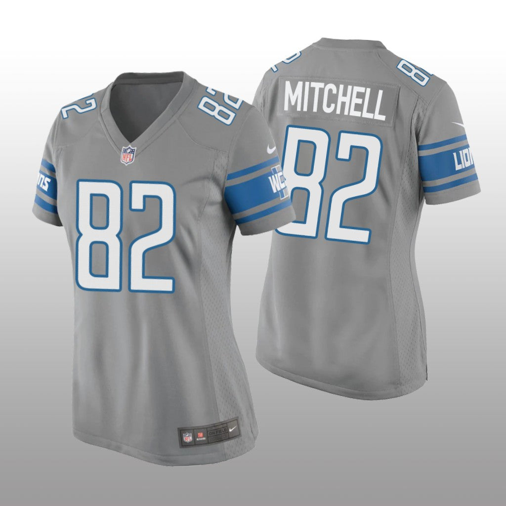 Detroit Lions James Mitchell Silver Jersey Game Women's