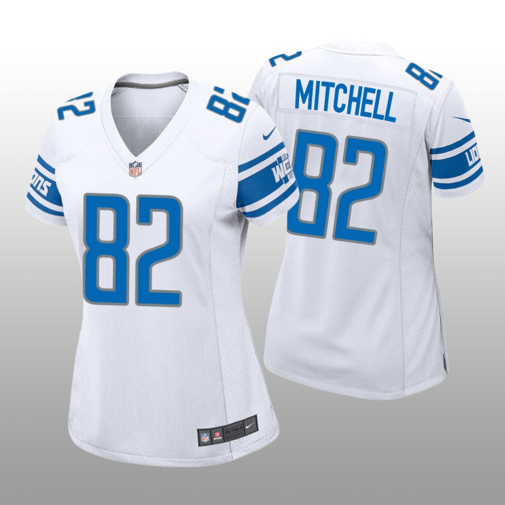 Detroit Lions James Mitchell White Jersey Game Women's