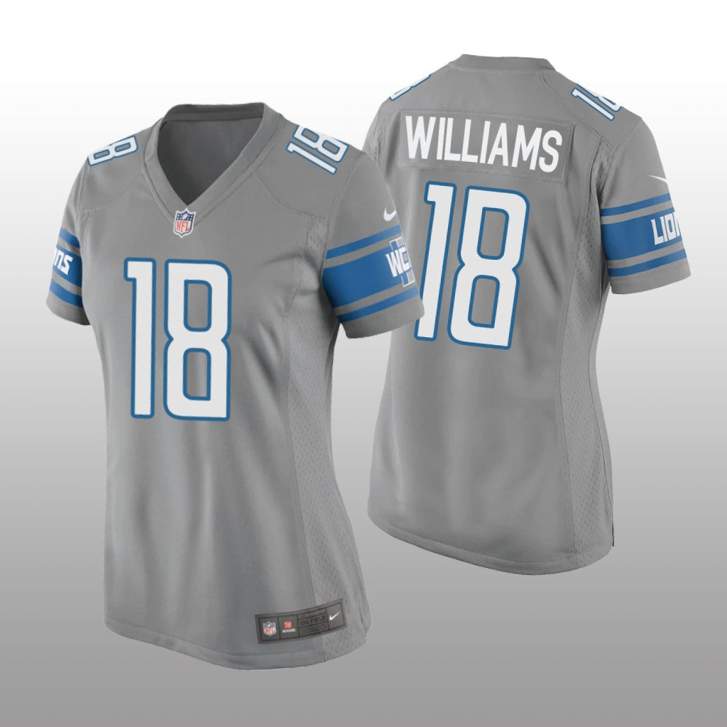 Detroit Lions Jameson Williams Silver Jersey Game Women's