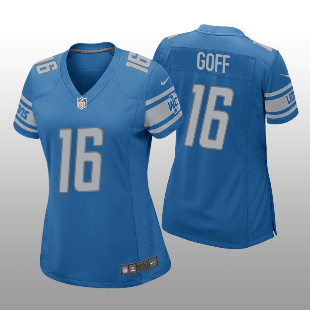 Detroit Lions Jared Goff Blue Jersey Game Women's