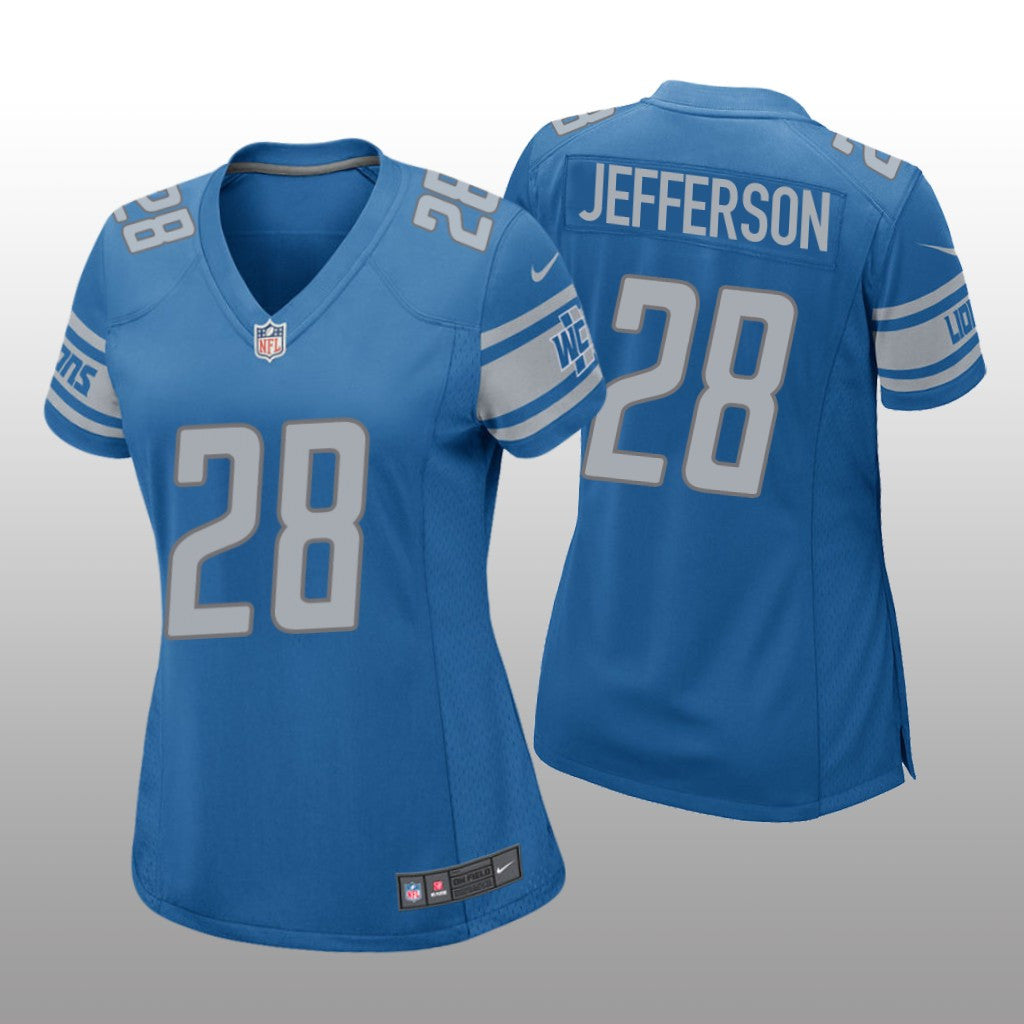 Detroit Lions Jermar Jefferson Blue Jersey Game Women's