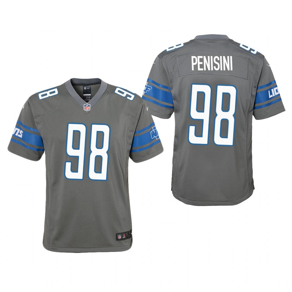Detroit Lions John Penisini Steel Jersey Color Rush Game Youth