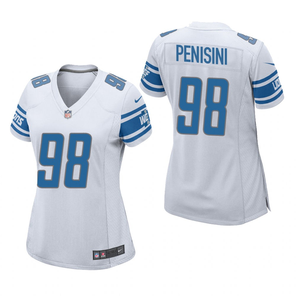 Detroit Lions John Penisini White Jersey Game Women's