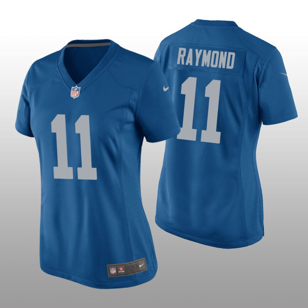 Detroit Lions Kalif Raymond Blue Jersey Throwback Game Women's