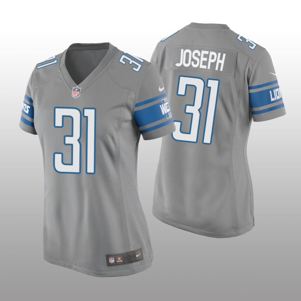 Detroit Lions Kerby Joseph Silver Jersey Game Women's