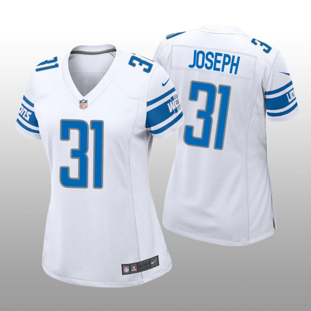 Detroit Lions Kerby Joseph White Jersey Game Women's