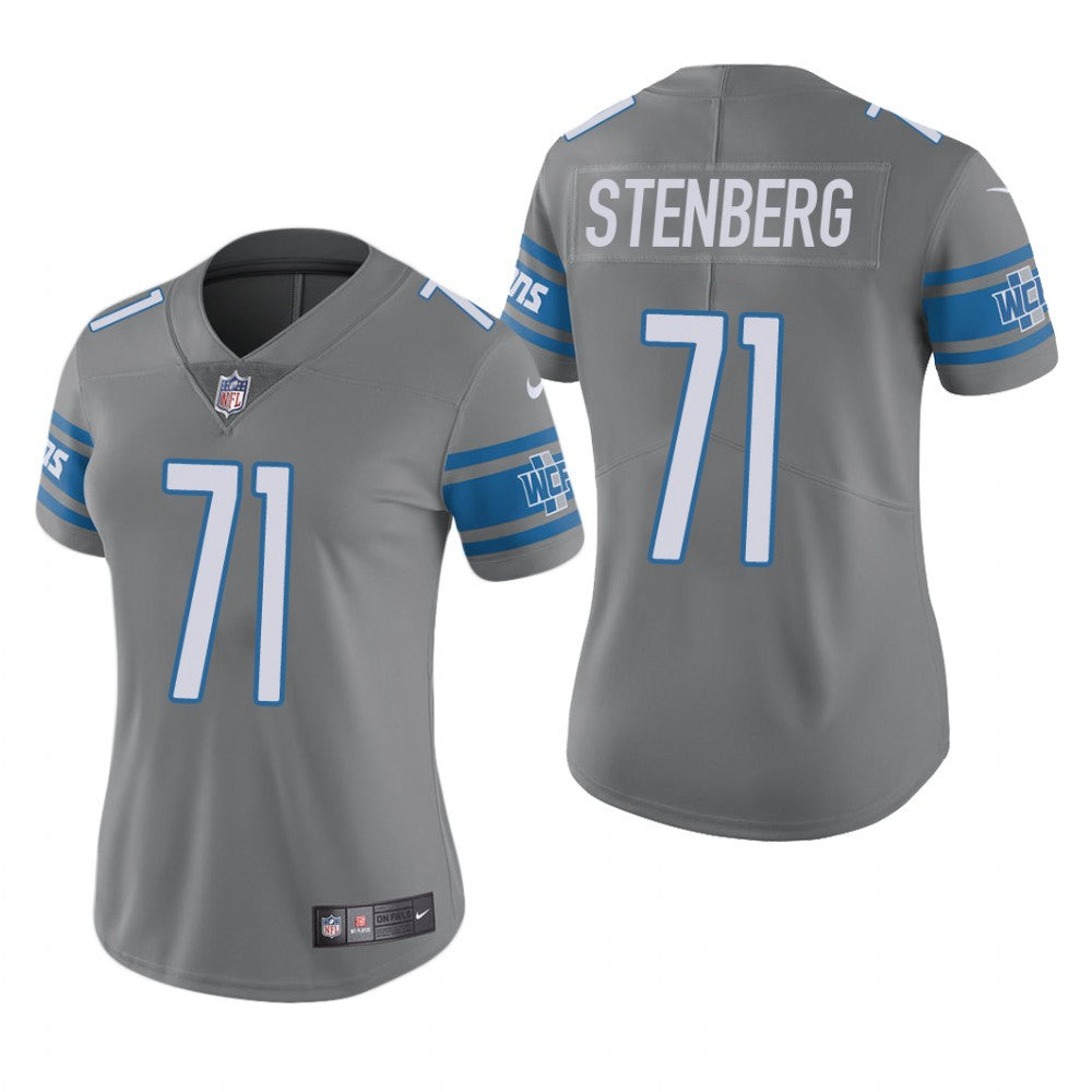 Detroit Lions Logan Stenberg Steel Jersey Color Rush Limited Women's