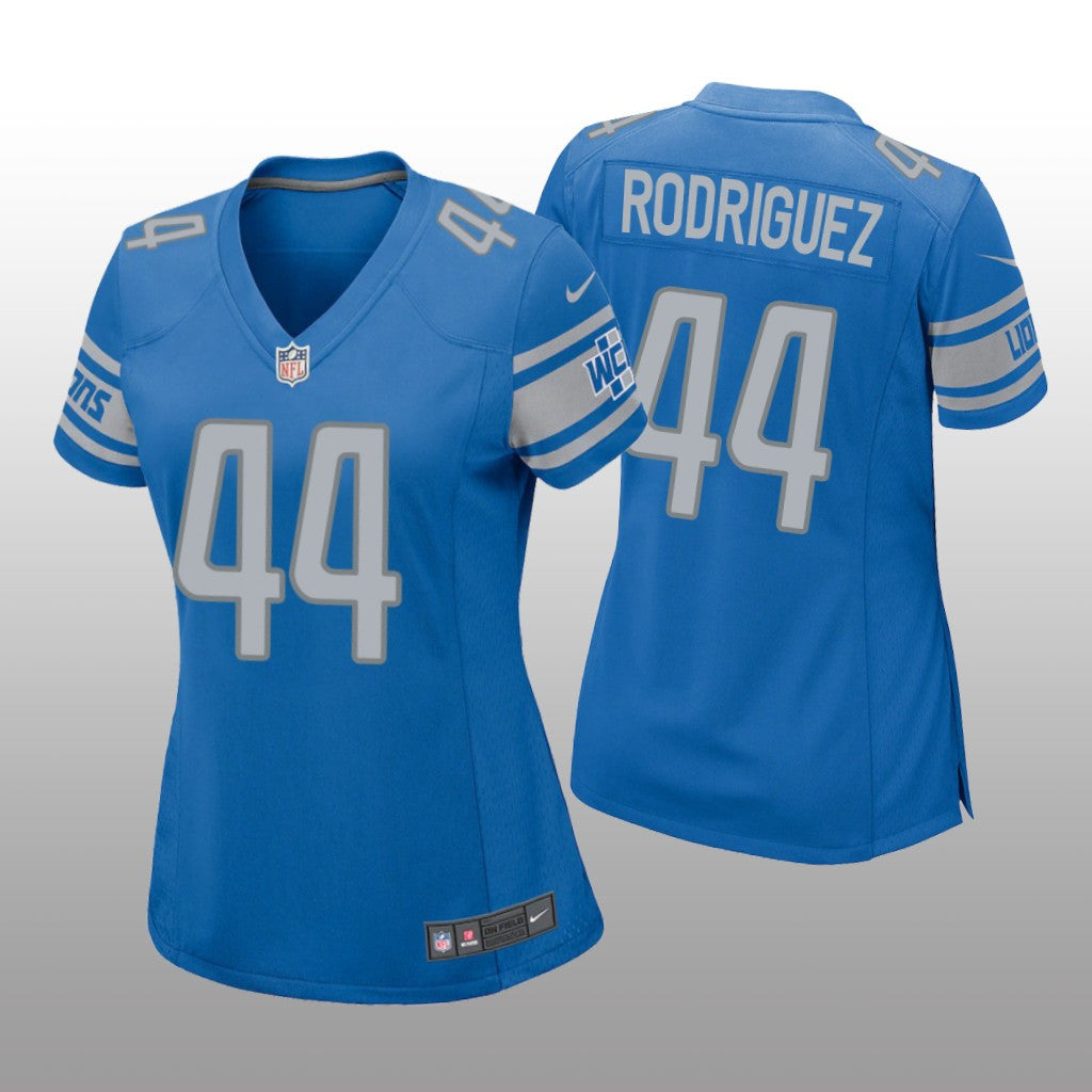 Detroit Lions Malcolm Rodriguez Blue Jersey Game Women's