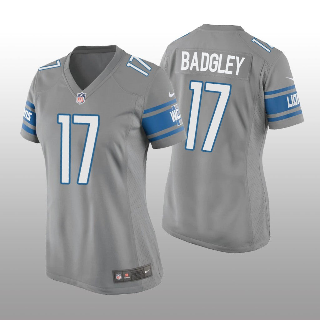 Detroit Lions Michael Badgley Silver Jersey Game Women's