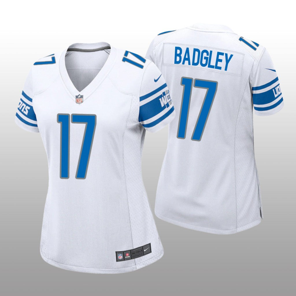 Detroit Lions Michael Badgley White Jersey Game Women's