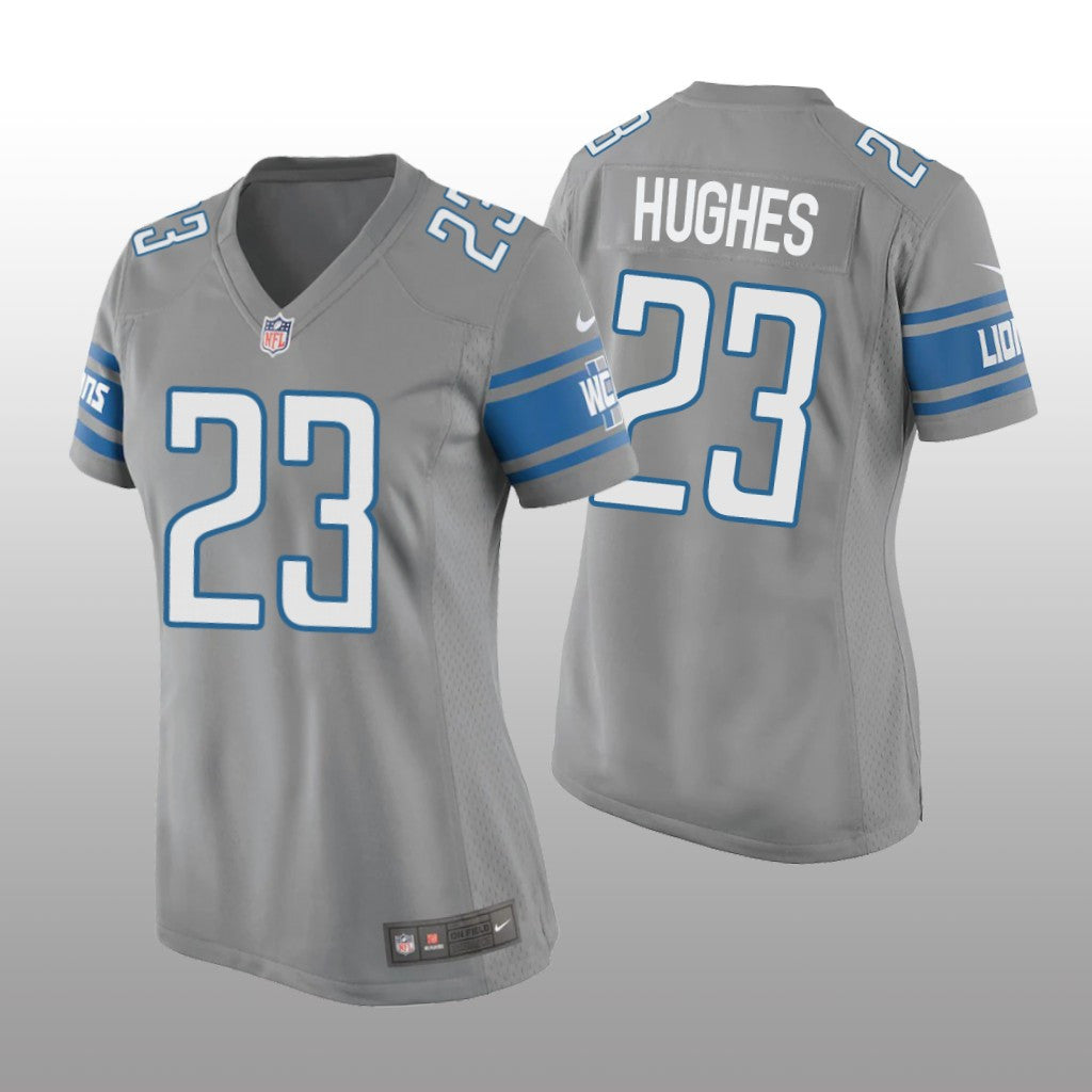 Detroit Lions Mike Hughes Silver Jersey Game Women's