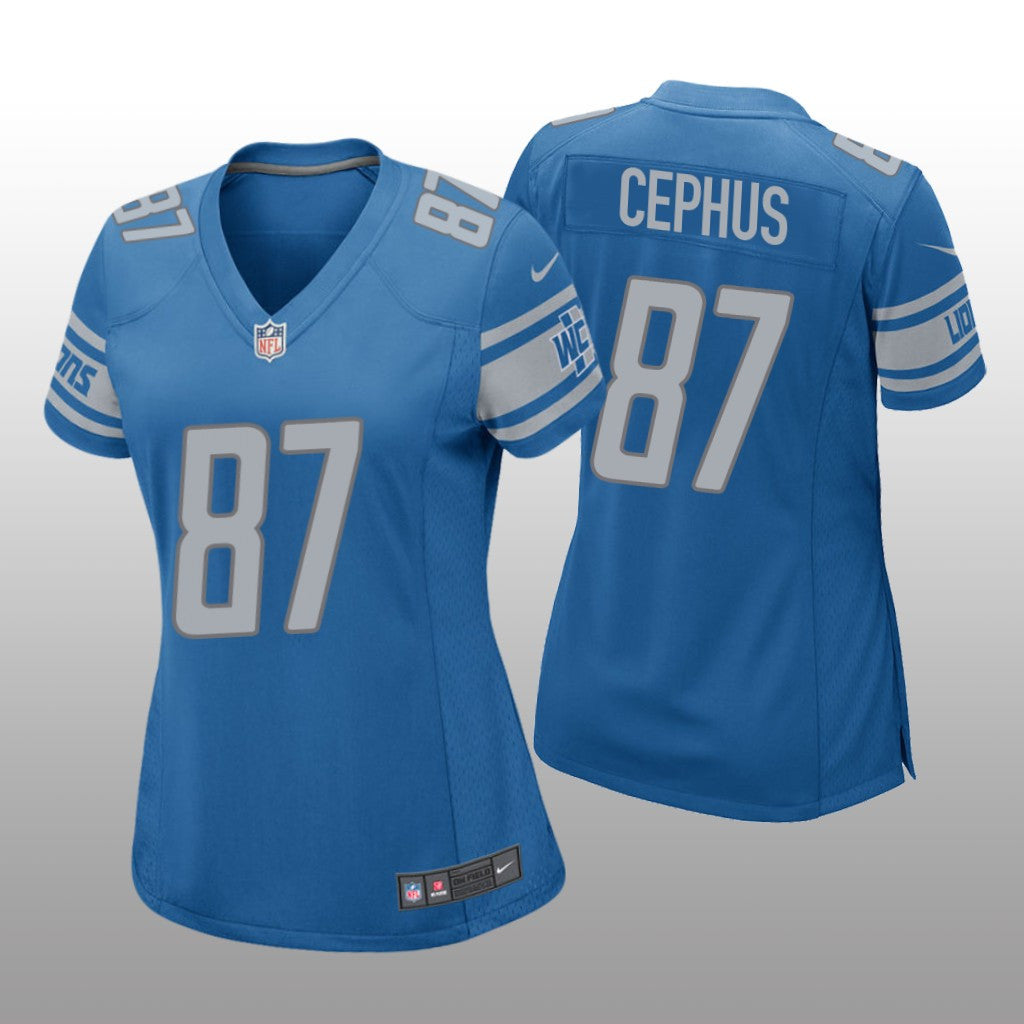 Detroit Lions Quintez Cephus Blue Jersey Game Women's