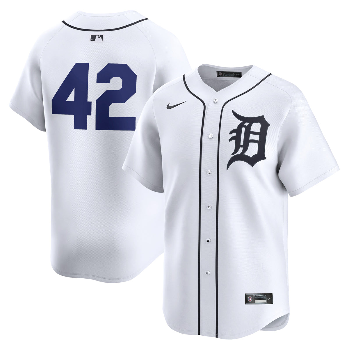 Detroit Tigers Nike 2024 Jackie Robinson Day Home Limited Jersey White
