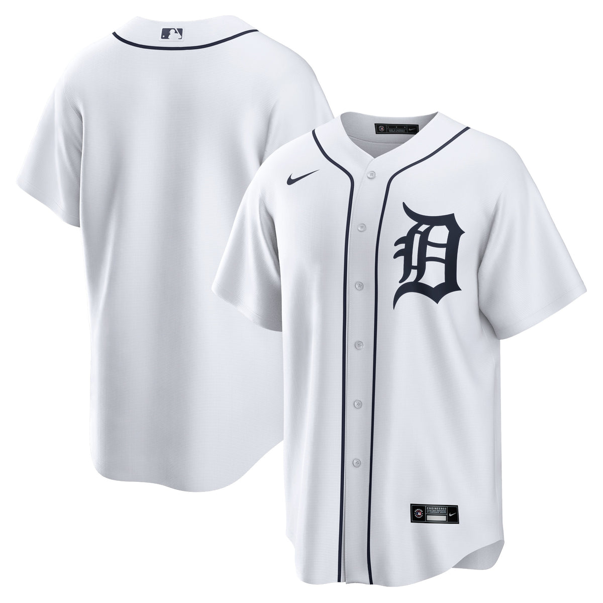 Detroit Tigers Nike Home Blank Replica Jersey White