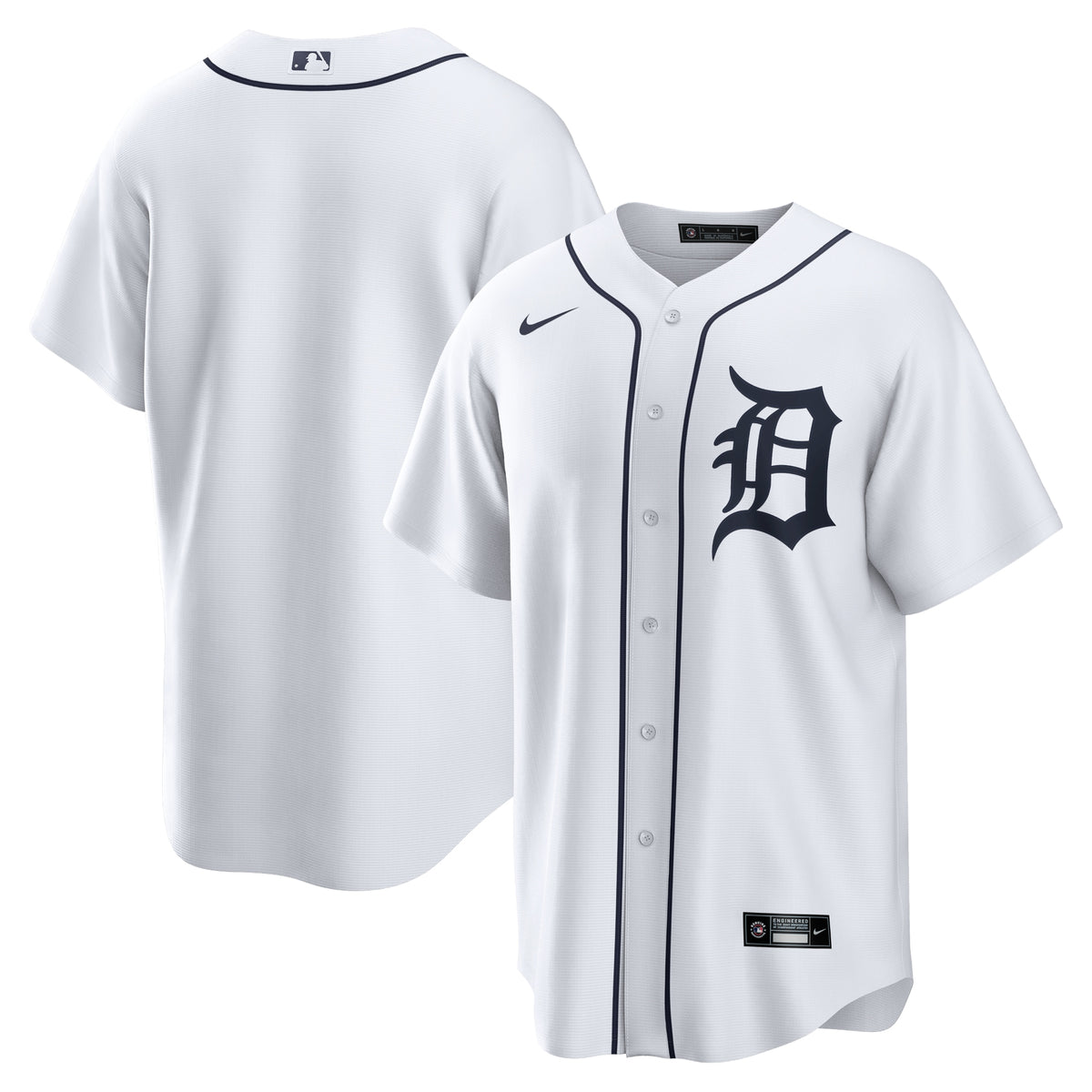 Detroit Tigers Nike Home Replica Team Jersey White