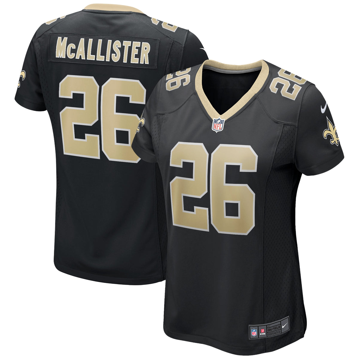 Deuce McAllister New Orleans Saints Nike Women's Game Retired Player Jersey Black