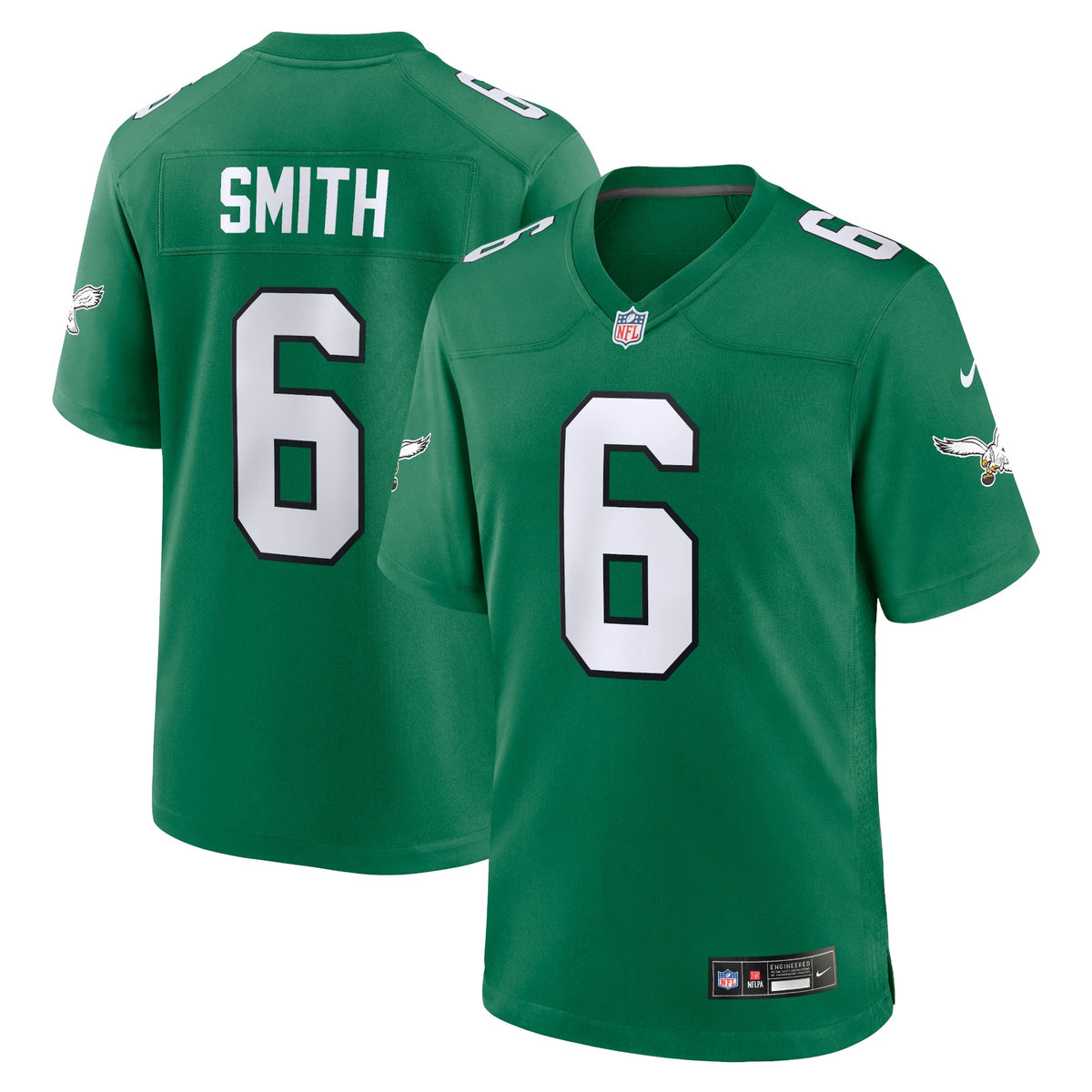 DeVonta Smith Philadelphia Eagles Nike Alternate Game Player Jersey Kelly Green