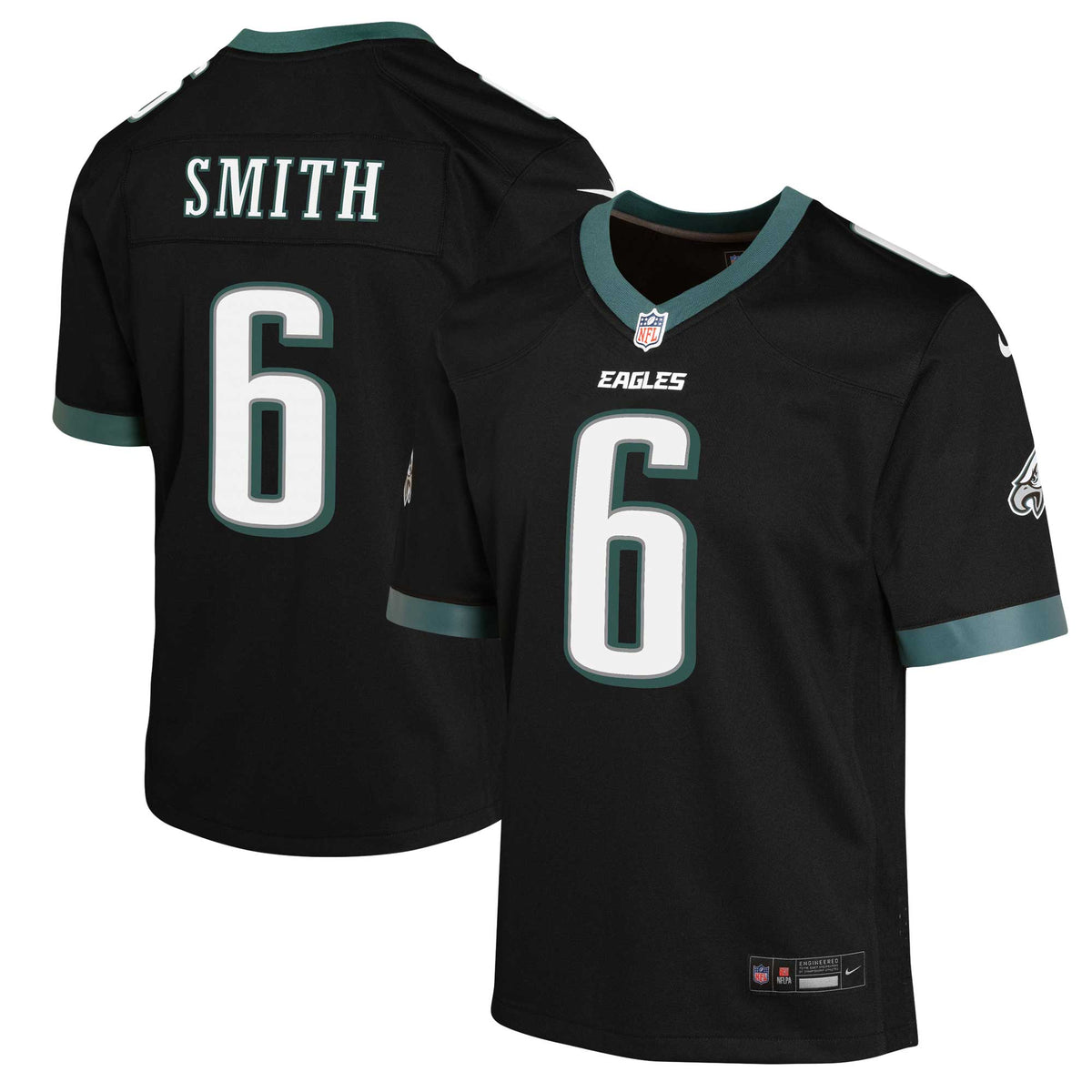 DeVonta Smith Philadelphia Eagles Nike Youth Game Jersey Black