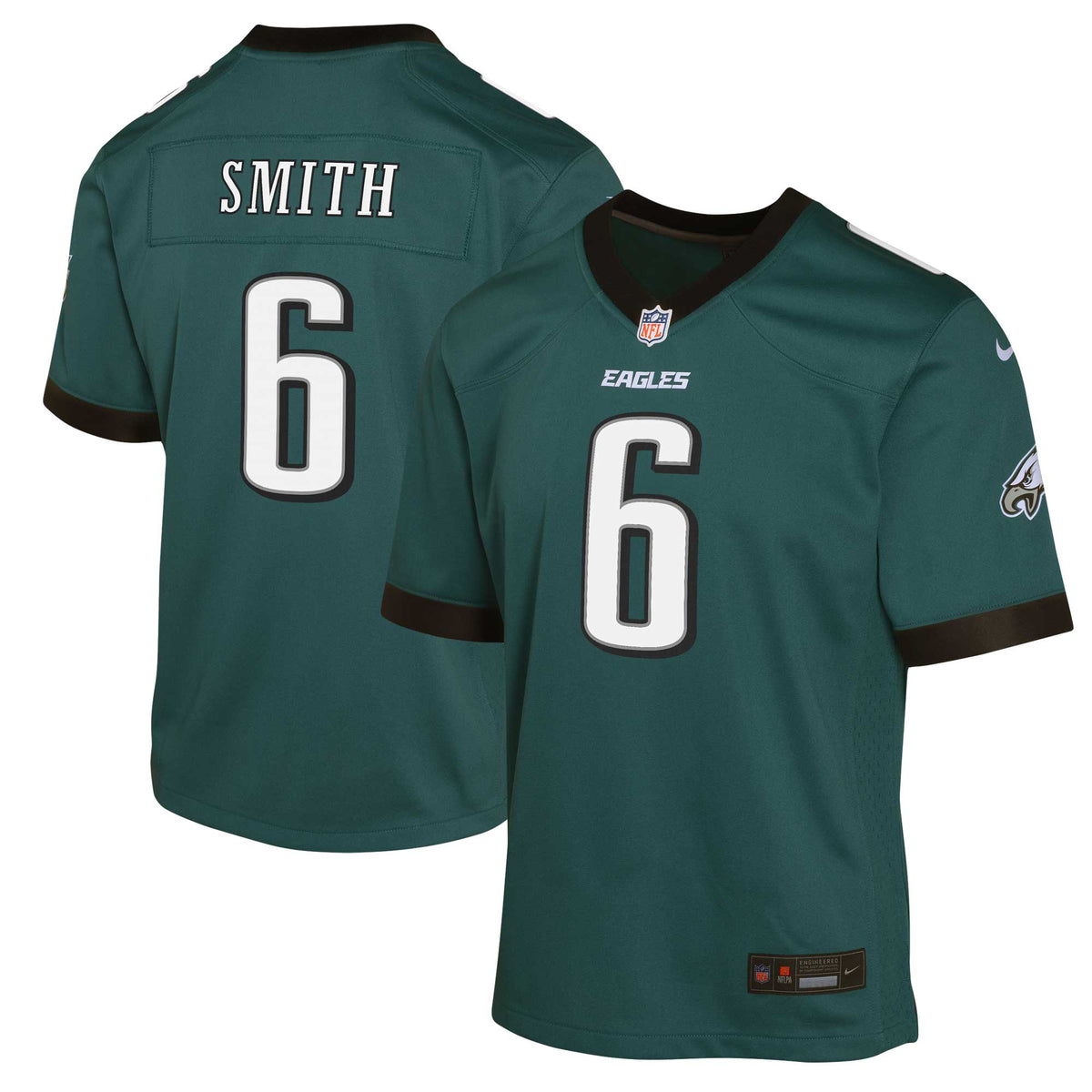 DeVonta Smith Philadelphia Eagles Nike Youth Game Jersey Midnight Green