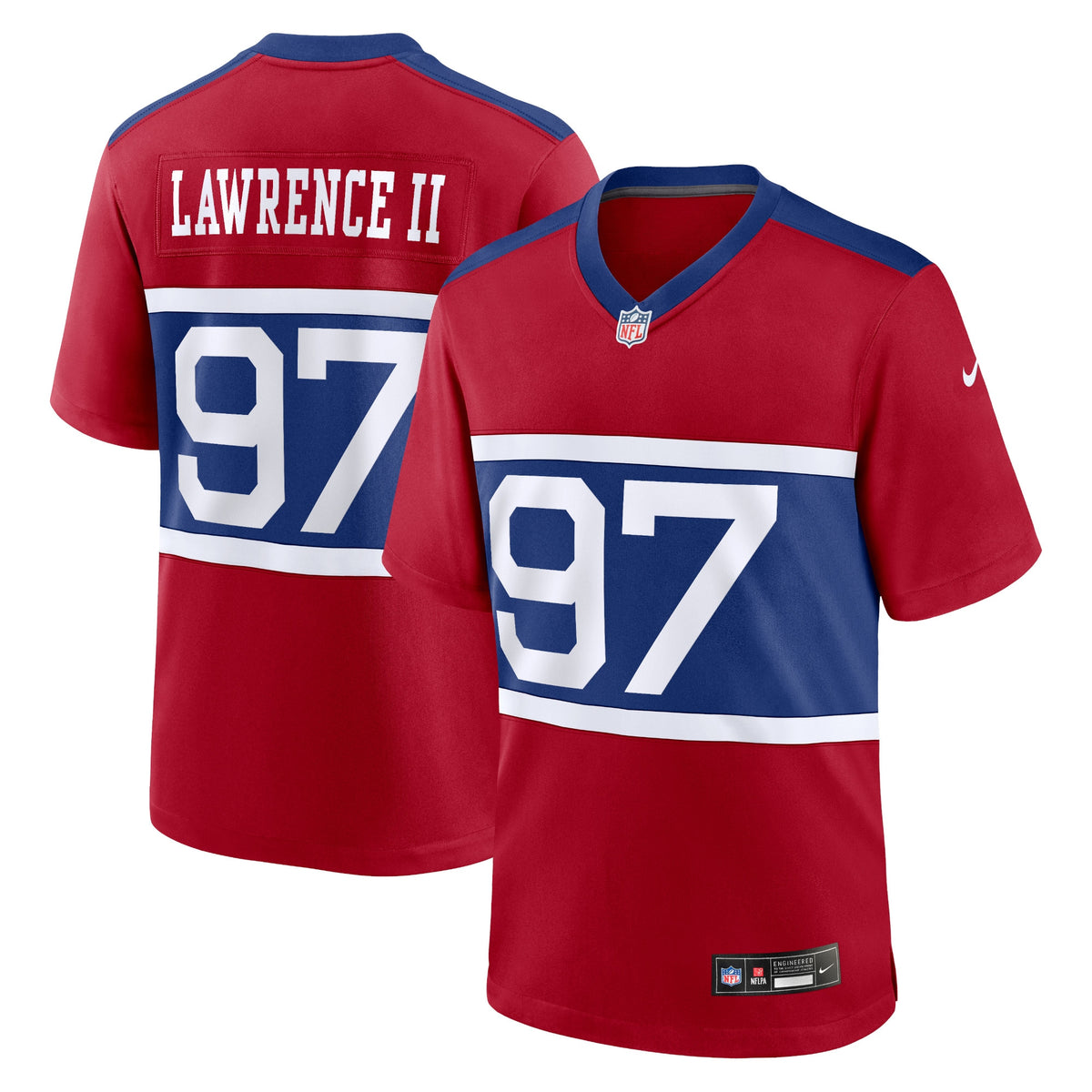 Dexter Lawrence II New York Giants Nike Alternate Player Game Jersey Century Red