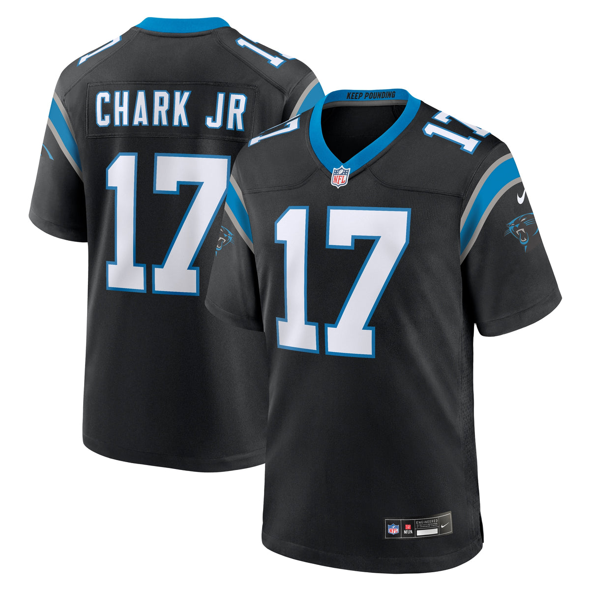 DJ Chark Jr. Carolina Panthers Nike Game Jersey Black
