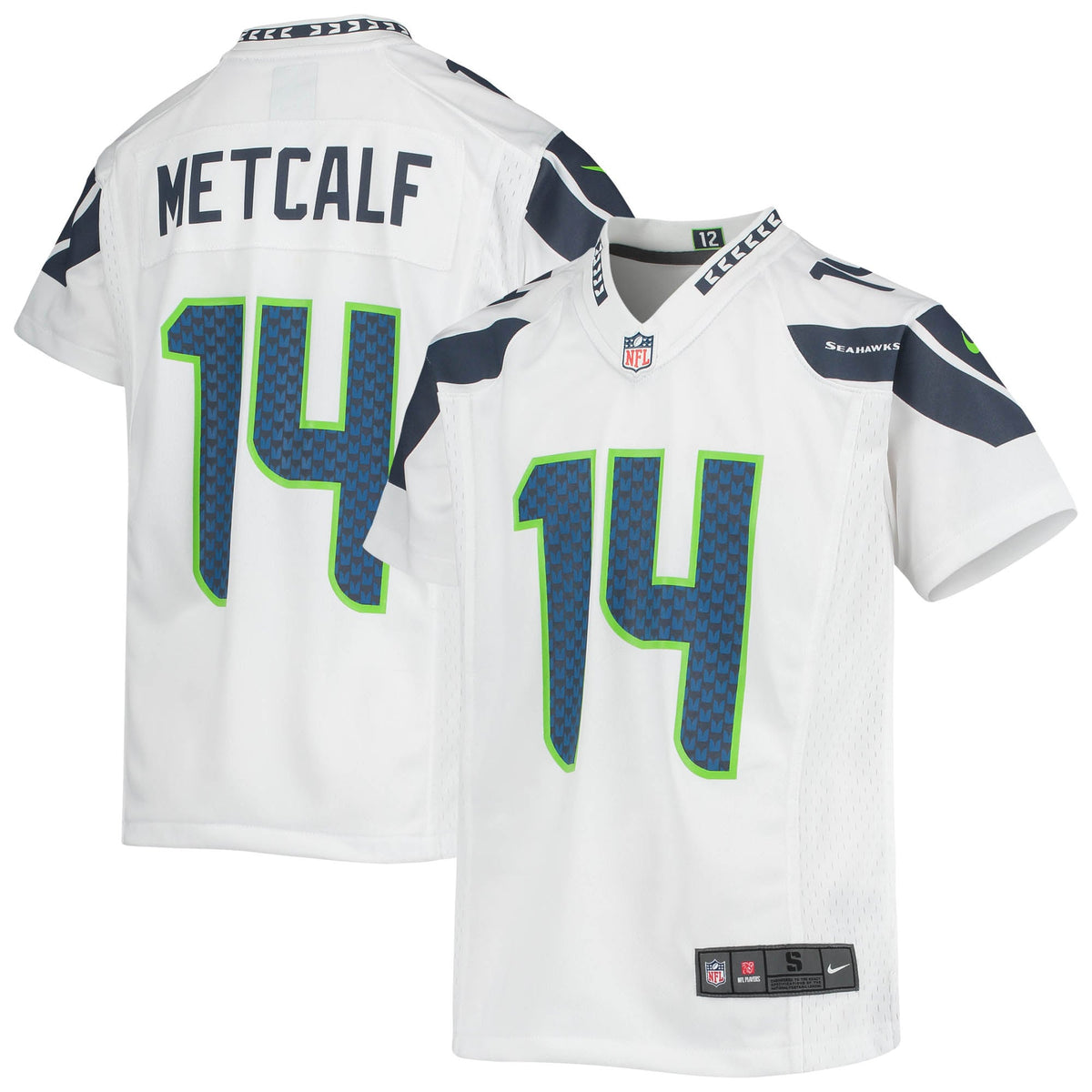 DK Metcalf Seattle Seahawks Nike Youth Game Jersey White