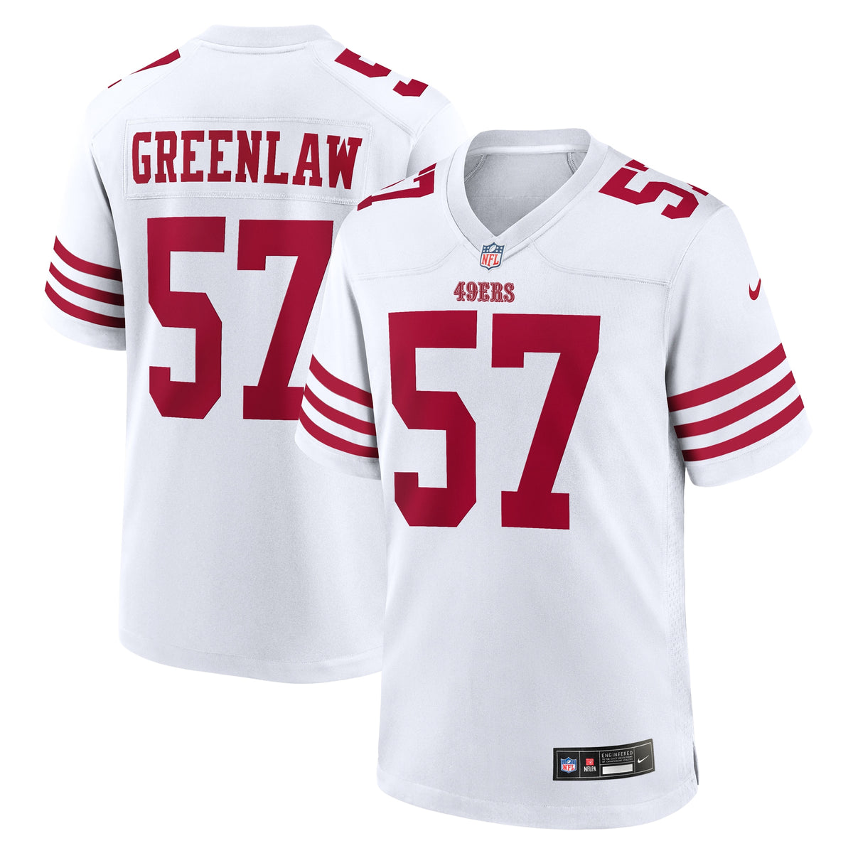 Dre Greenlaw San Francisco 49ers Nike Team Game Jersey White