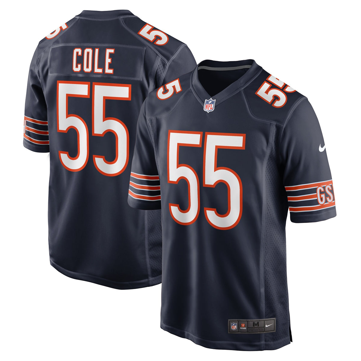 Dylan Cole Chicago Bears Nike Game Jersey Navy