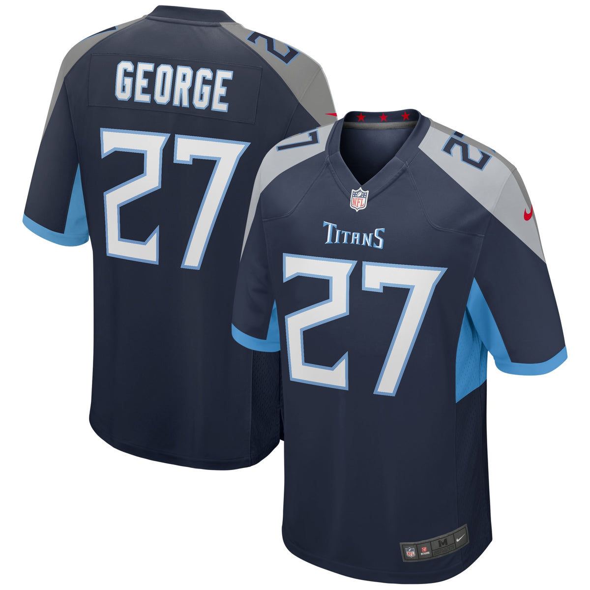 Eddie George Tennessee Titans Nike Game Retired Player Jersey Navy