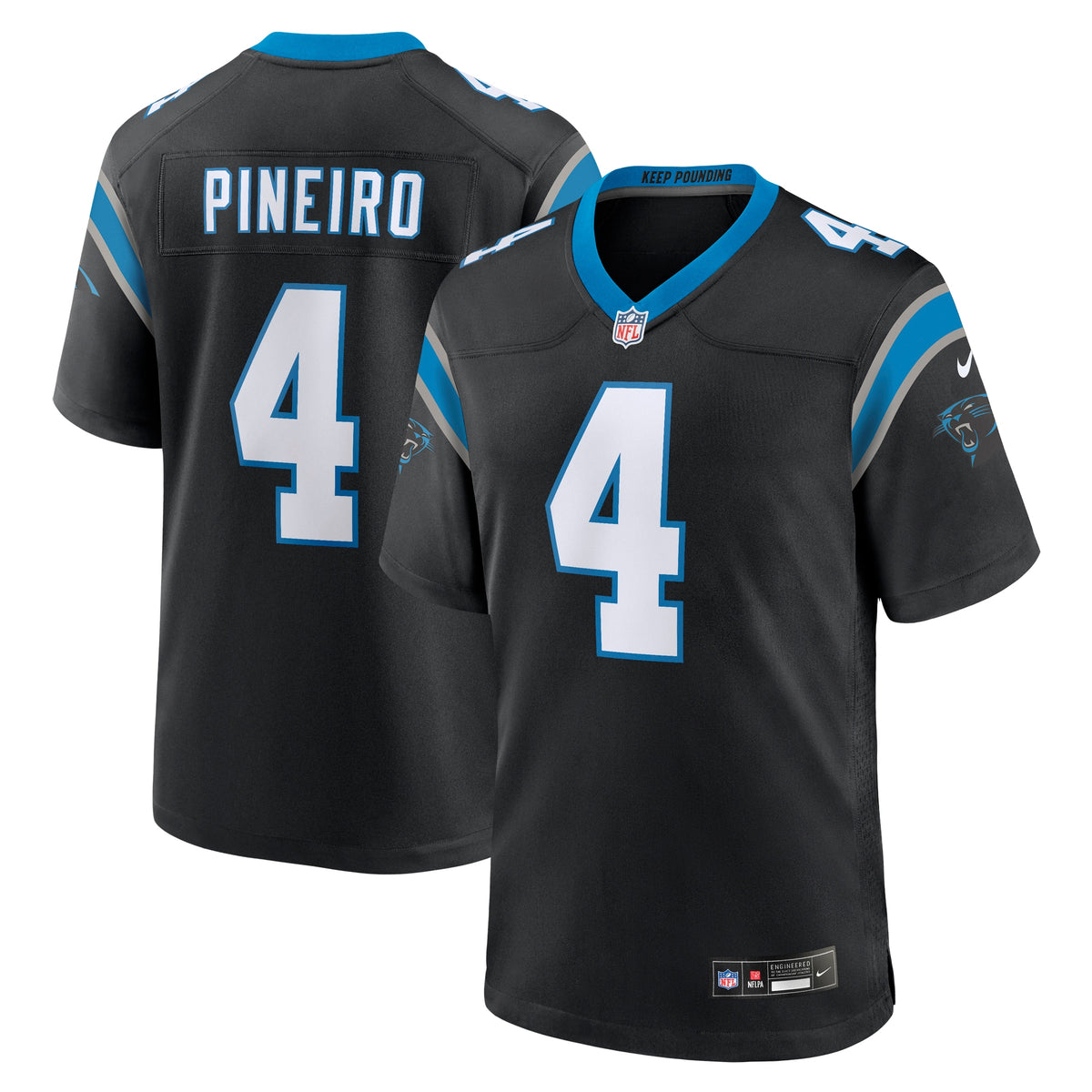 Eddy Pineiro Carolina Panthers Nike Team Game Jersey Black