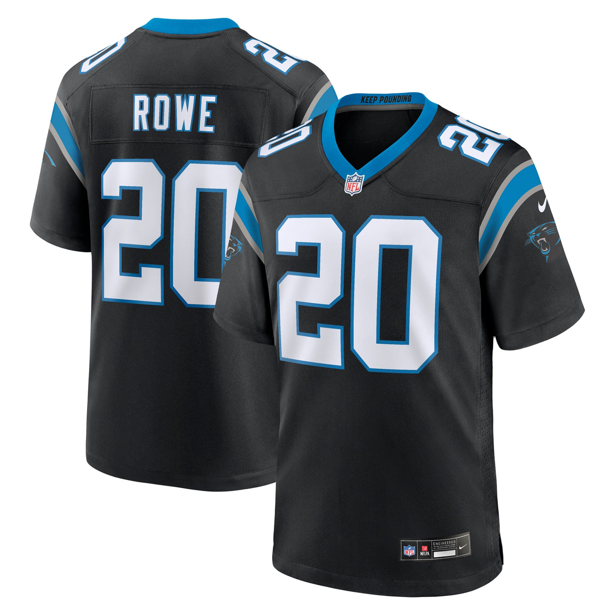 Eric Rowe Carolina Panthers Nike Game Jersey Black