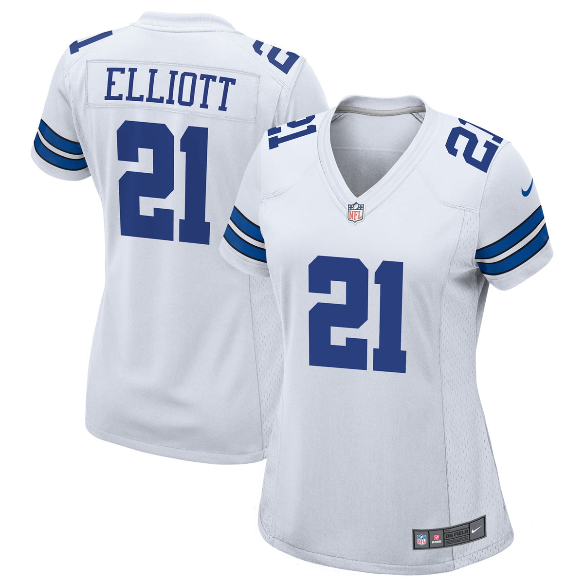 Ezekiel Elliott Dallas Cowboys Nike Women's Team Game Jersey White