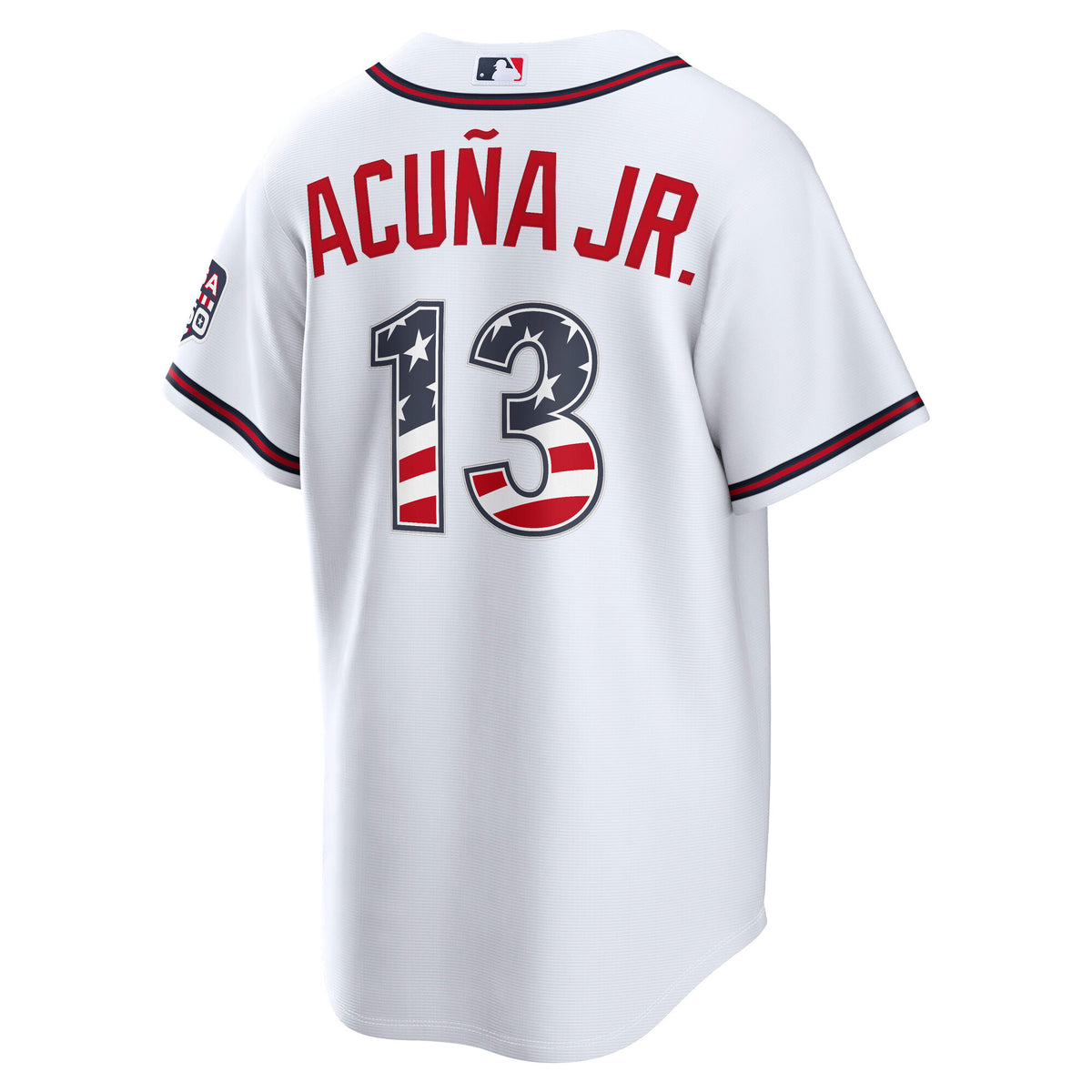 Fourth of July Men's Atlanta Braves Ronald Acuí±a Jr. Nike White USA 250 Stadium Jersey