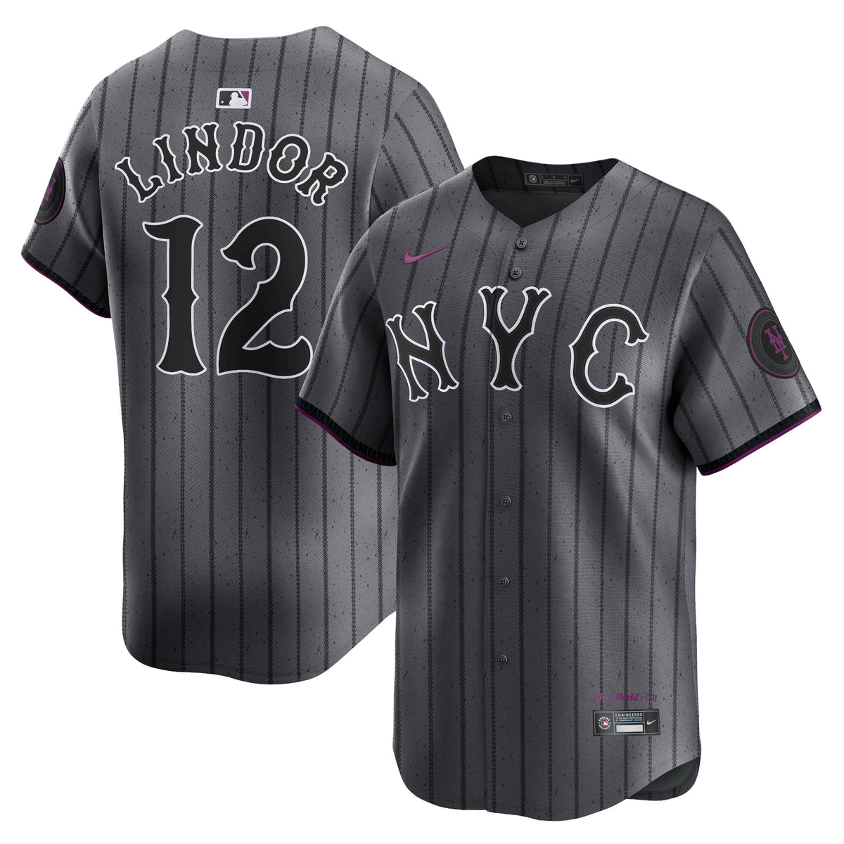 Francisco Lindor New York Mets Nike 2024 City Connect Limited Player Jersey Graphite
