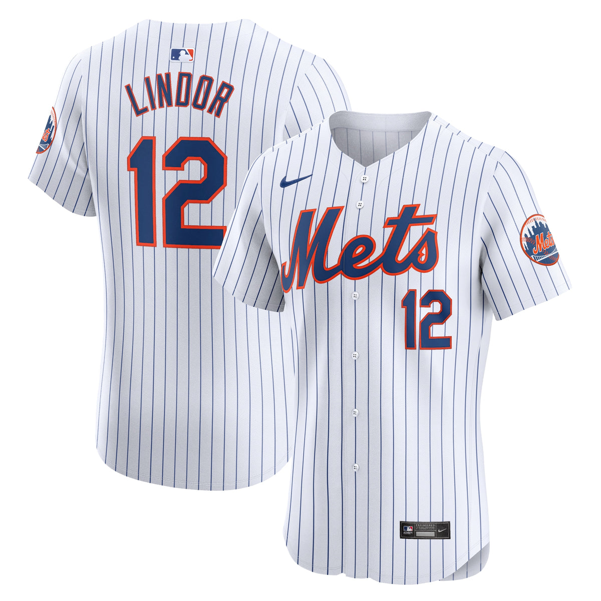 Francisco Lindor New York Mets Nike Home Elite Jersey White