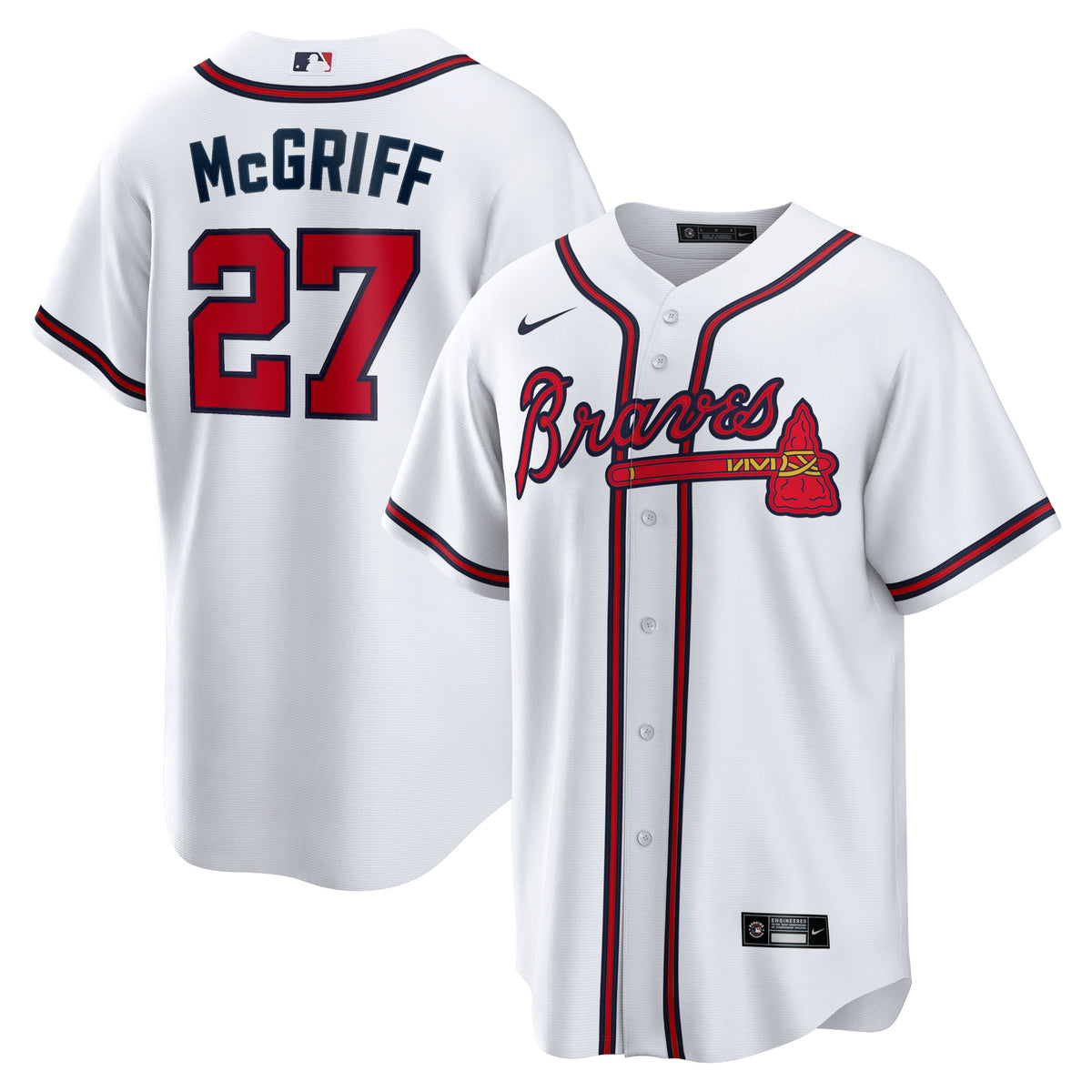 Fred McGriff Atlanta Braves Nike 2023 Hall of Fame Inline Replica Jersey White