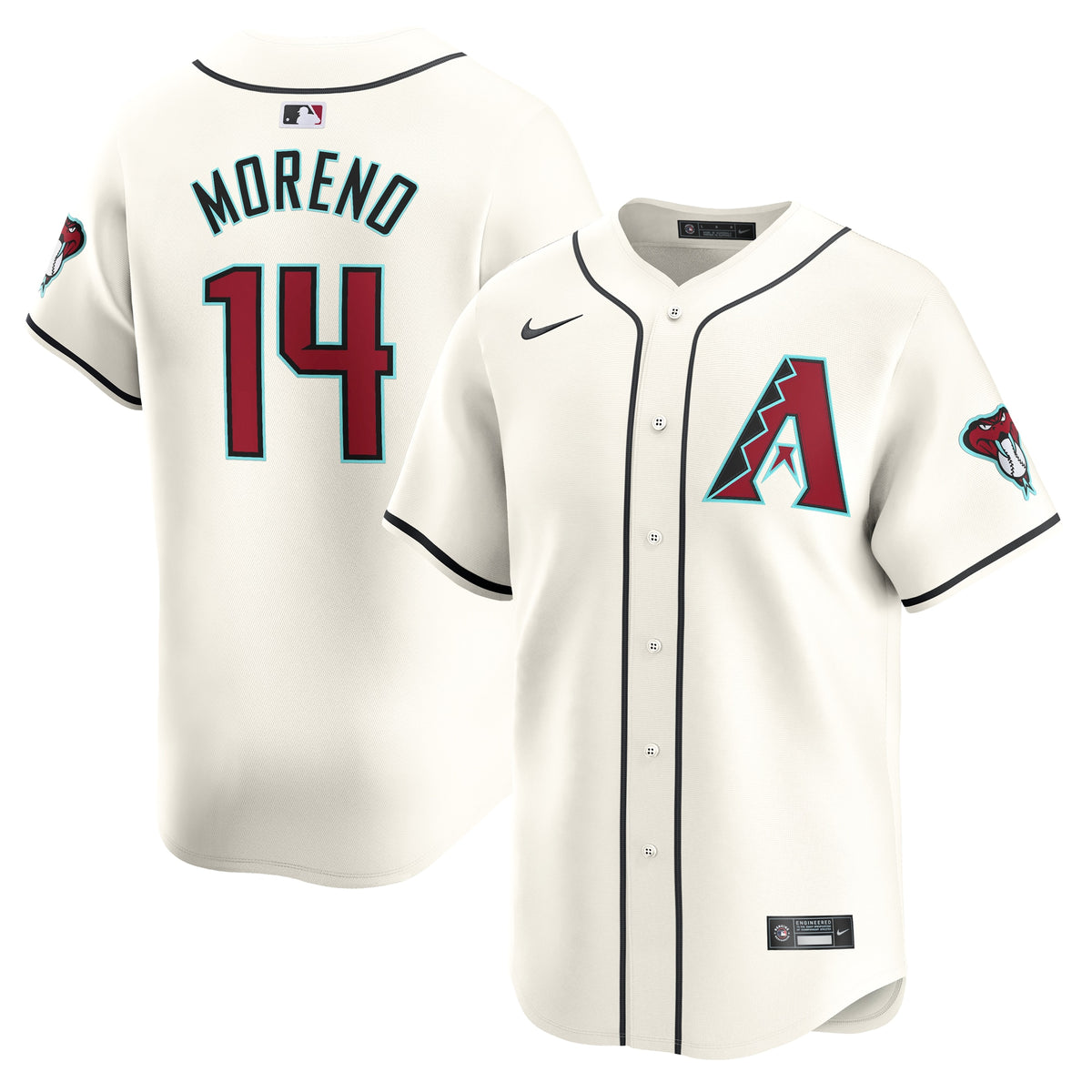 Gabriel Moreno Arizona Diamondbacks Nike Home Limited Player Jersey White