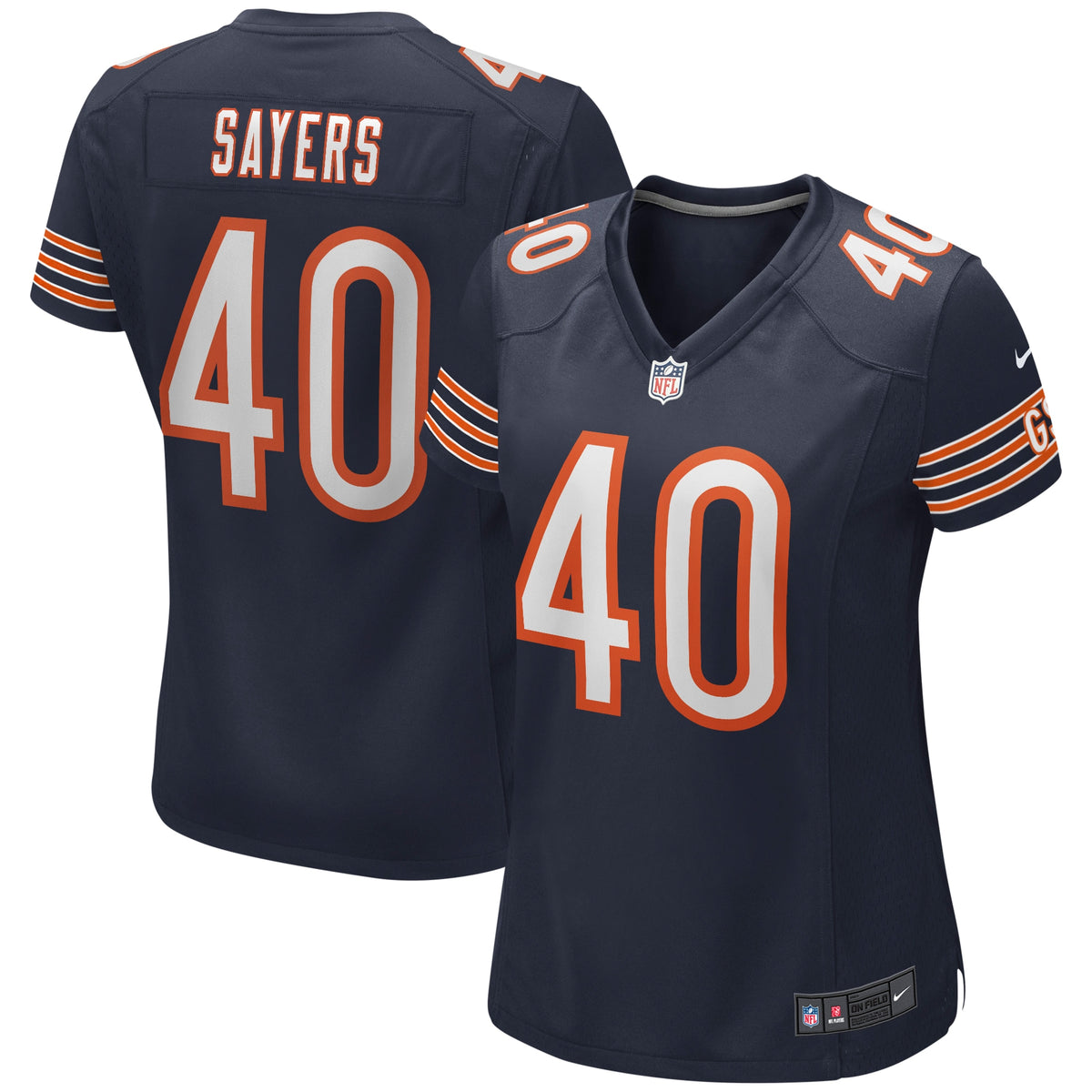 Gale Sayers Chicago Bears Nike Women's Game Retired Player Jersey Navy