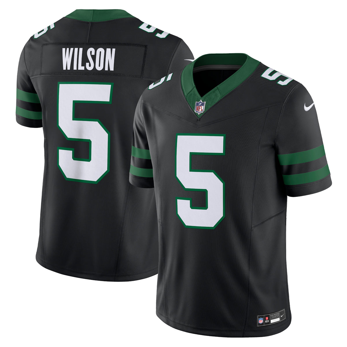 Garrett Wilson New York Jets Nike Alternate Vapor F.U.S.E. Limited Jersey Legacy Black