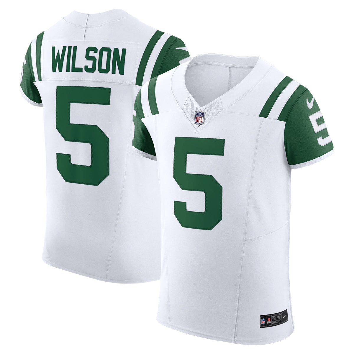 Garrett Wilson New York Jets Nike Classic Alternate Vapor F.U.S.E. Elite Jersey White